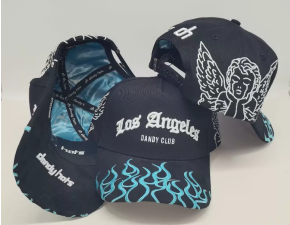 Best-Seller El Mago Snap-Back - 3D Embroidered Logo, 5-Panel Curved Brim, Vintage Wash Suede Brim - Wholesale